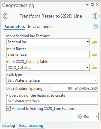 File:ArcGIS Pro Transform Raster to XS2D Line.png