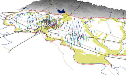 Visualizing borehole data