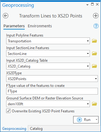 File:ArcGIS Pro Transform Lines to XS2D Points.png