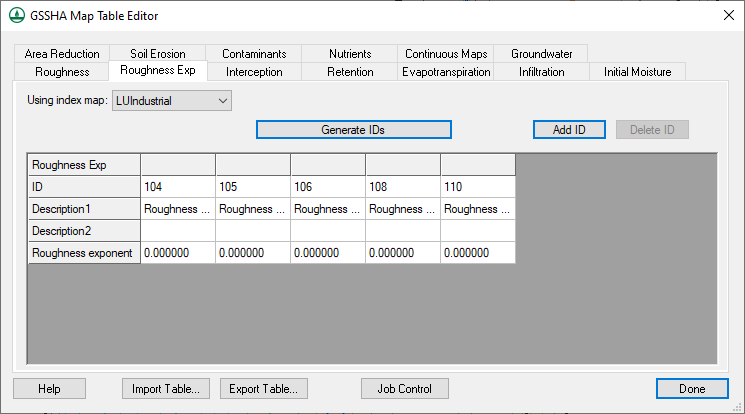 File:GSSHA Map Table Editor dialog Roughness Exp tab.png