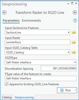 ArcGIS Pro Transform Raster to XS2D Line.png