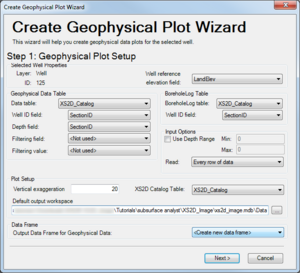AHGW Create Geophysical Plot Wizard (wells) dialog Step 1.png