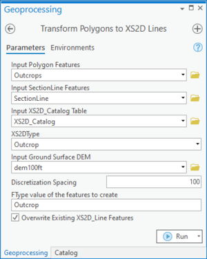 ArcGIS Pro Transform Polygons to XS2D Lines.png