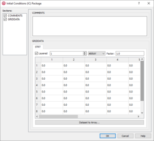 GMS MODFLOW 6 - Initial Conditions (IC) Package dialog.png