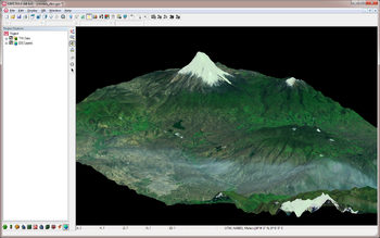 Mount Chimborazo – World imagery, ASTER GDEM elevations.