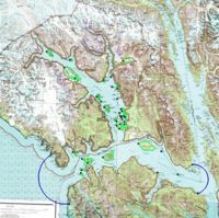 Glacier Bay Domain over areal photo