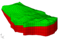 (e) Converting a FEMWATER conceptual model: 3D mesh after running FEMWATER